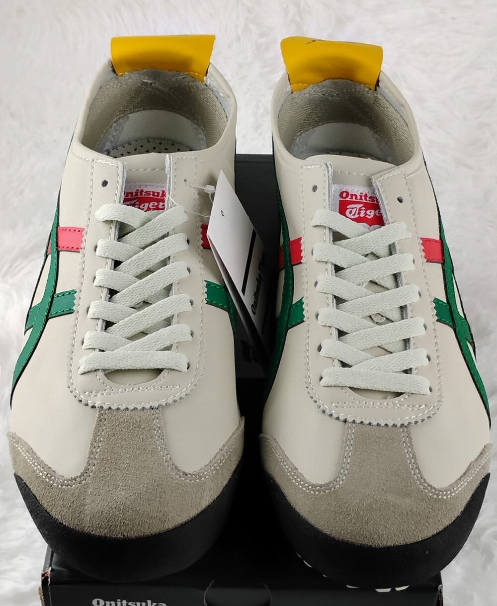 Men Size 11 Tiger Low Top Lace Up Fashion Sneakers Gray Red Green Street Casual